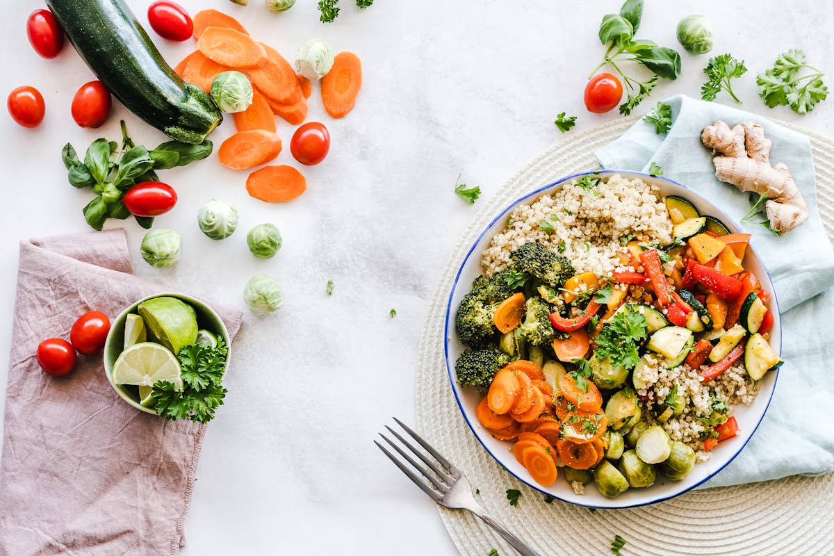 Fresh tropical vegetables and greens